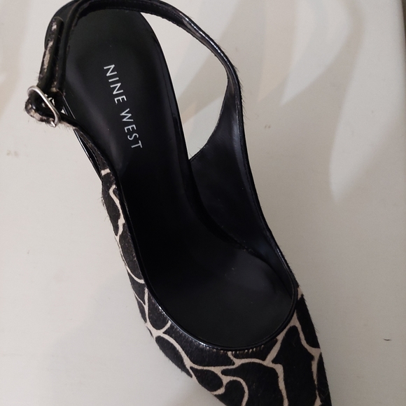 Nine west,sling back,animal print, size 8.5 - Picture 3 of 7